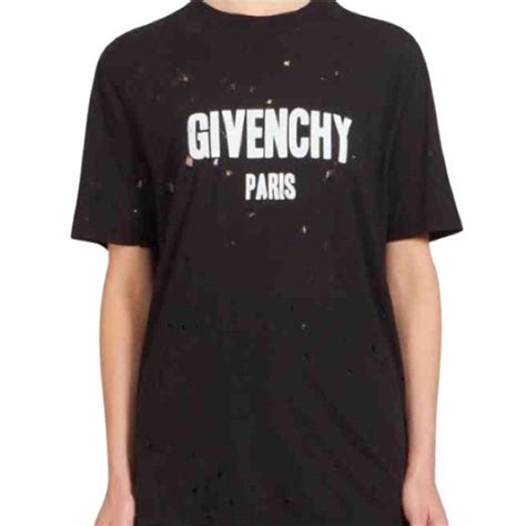 givenchy t shirt homme blanc|Givenchy top with holes.